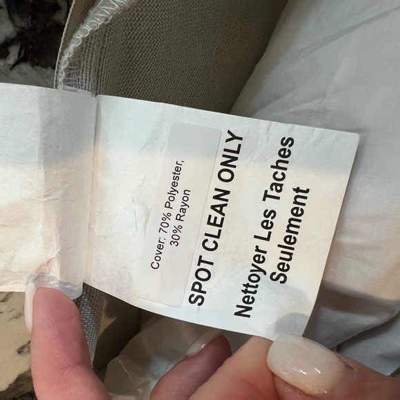 Kodiak III Cream Sand Gray Taupe Abstract Velvet Pillow-22” with 24” Insert Incl - Picture 7 of 7